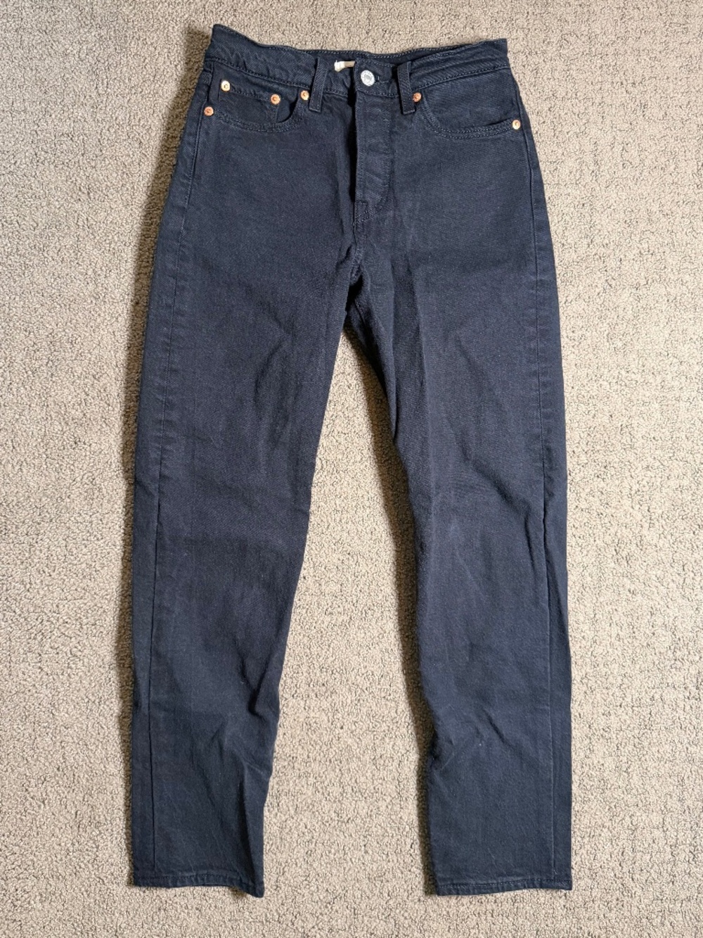 Levi’s Premium Women’s Wedgie Straight High Rise Jeans Black Size 25